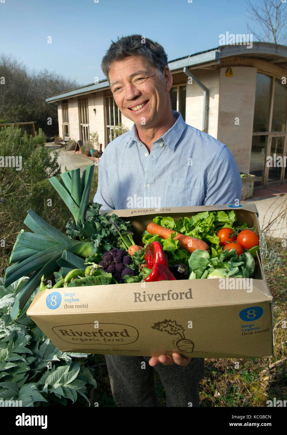Guy Watson (Guy Singh-Watson), CEO e fondatore di Riverford Organic Farms Foto Stock