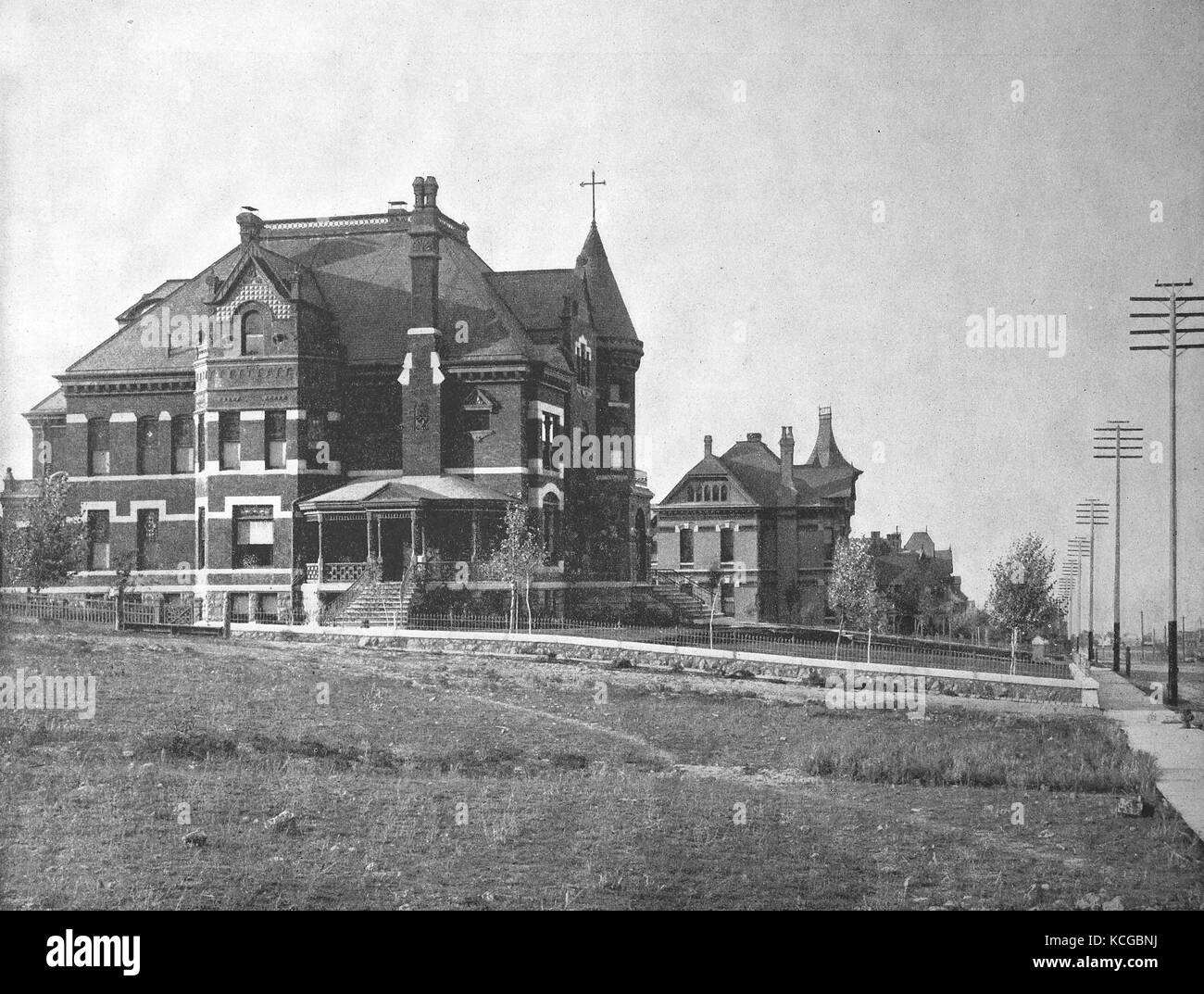 Stati Uniti d'America, ville suburbane della città di Helena, capitale dello stato del Montana, digitale migliorata la riproduzione di una foto storiche dal (stimato) Anno 1899 Foto Stock