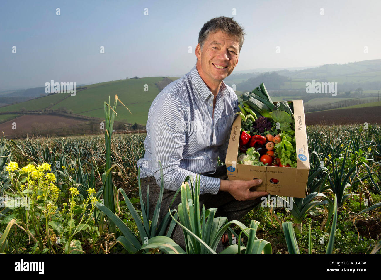 Guy Watson (Guy Singh-Watson), CEO e fondatore di Riverford Organic Farms Foto Stock
