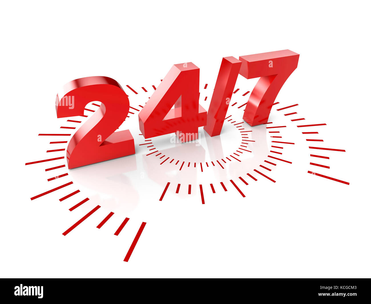 24 ore di servizio 3d rendering immagine Foto Stock
