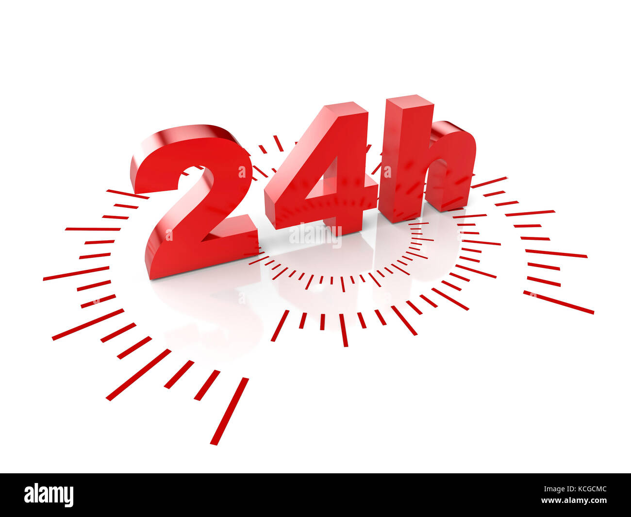 24 ore di servizio 3d rendering immagine Foto Stock