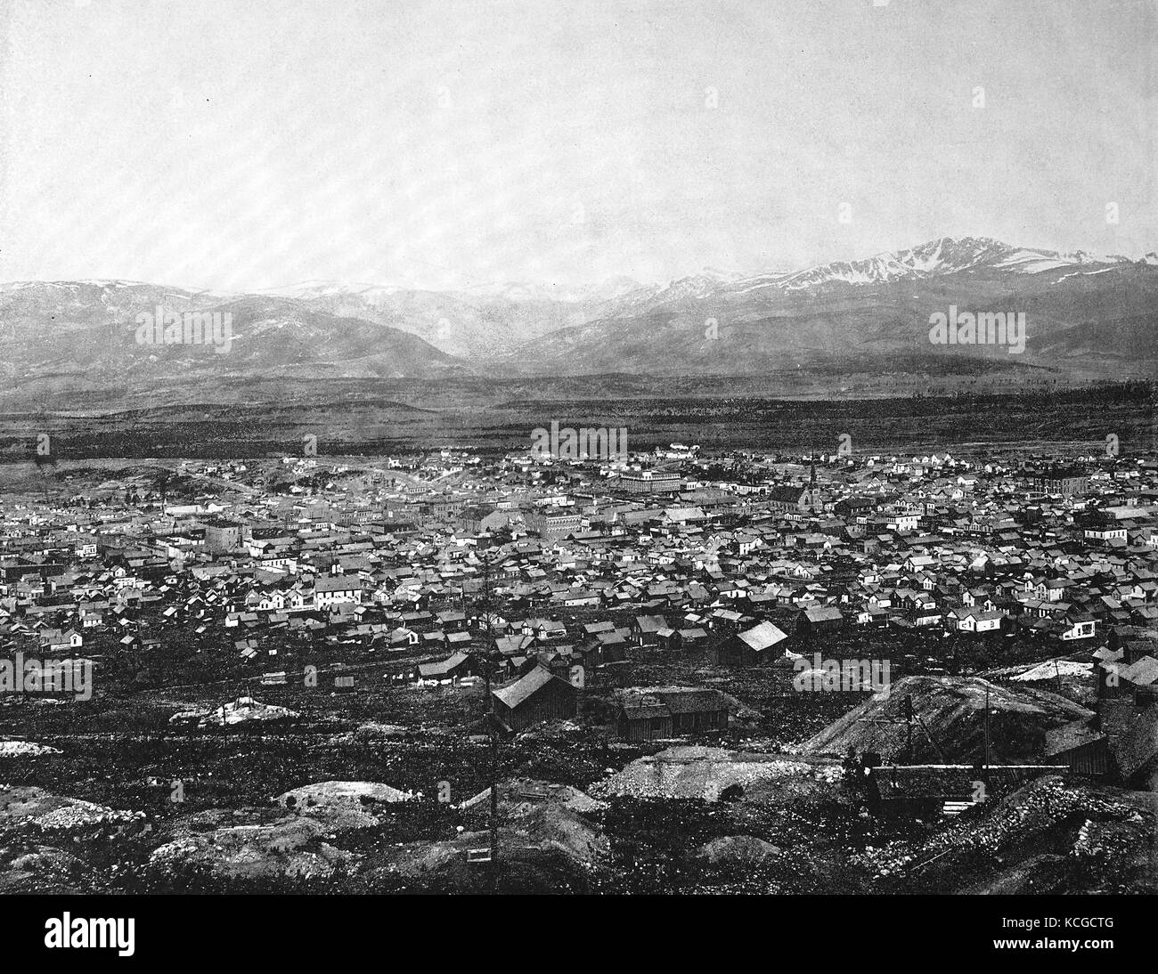 Stati Uniti d'America, che si affaccia sulla città di Denver, è situato ad un altitudine di 3108 metri circondato da vette nello stato federale del Colorado, digitale migliorata la riproduzione di una foto storiche dal (stimato) Anno 1899 Foto Stock