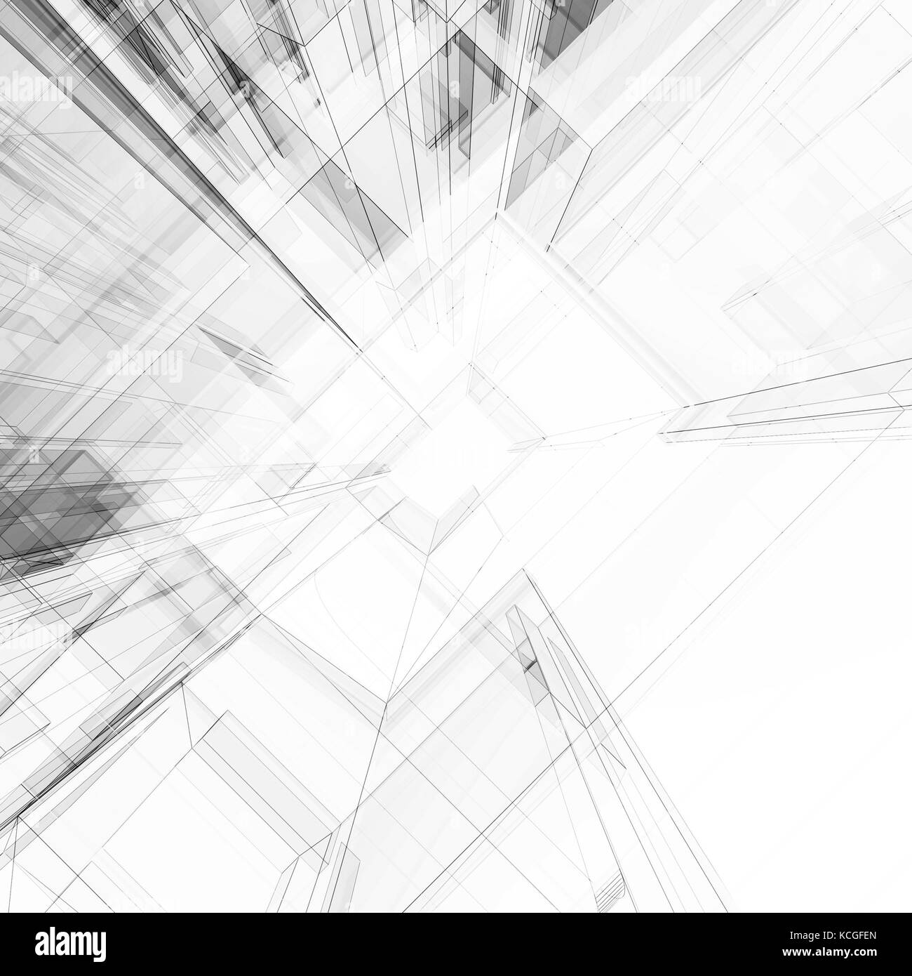 Abstract trasparente 3d rendering Foto Stock