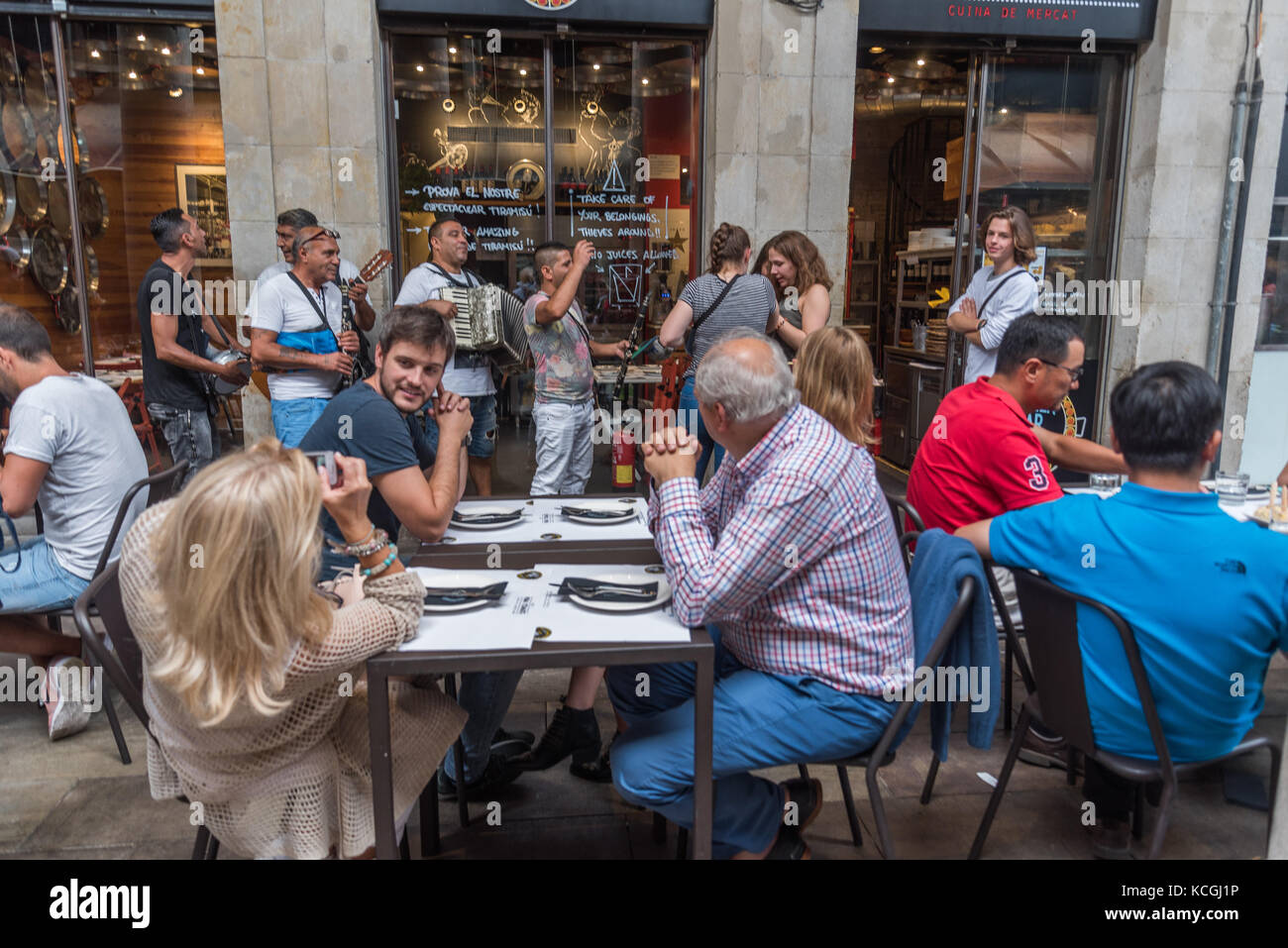 Mercat de la Boqueria, Barcellona, in Catalogna, Spagna Foto Stock