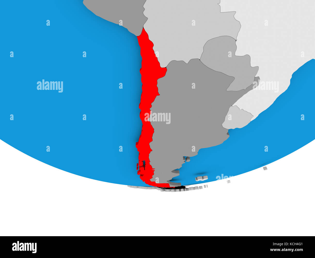 Il Cile il modello 3d del mondo politico. 3d'illustrazione. Foto Stock