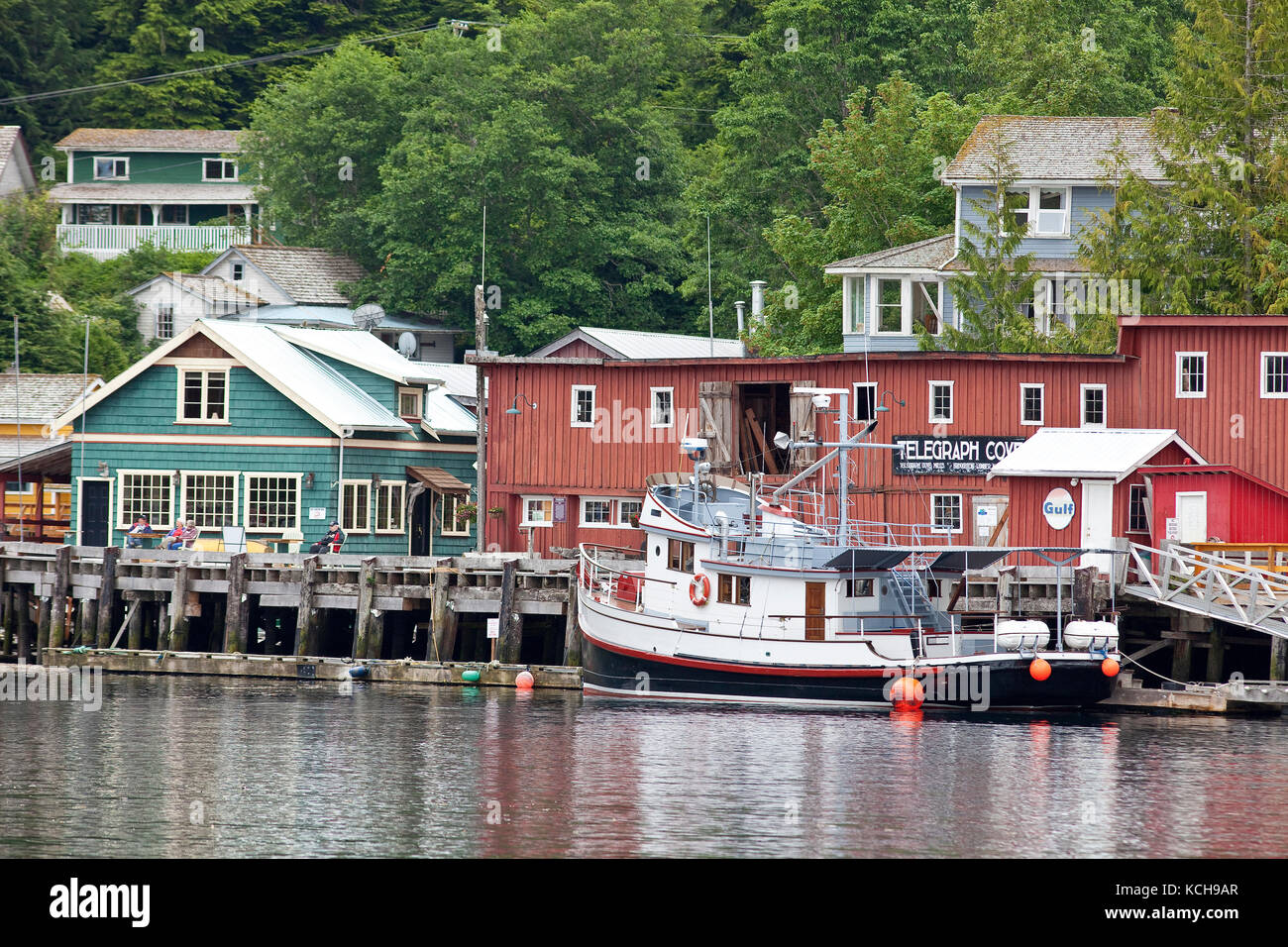 Telegraph Cove, Isola di Vancouver, British Columbia, Canada Foto Stock