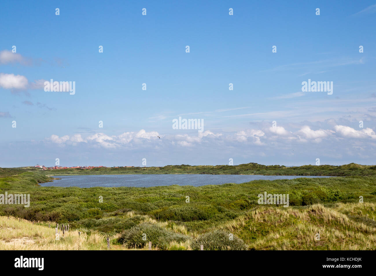 Hammersee, un acqua dolce lago, sull'isola del mare del Nord juist in Frisia orientale, Germania, Europa. Foto Stock