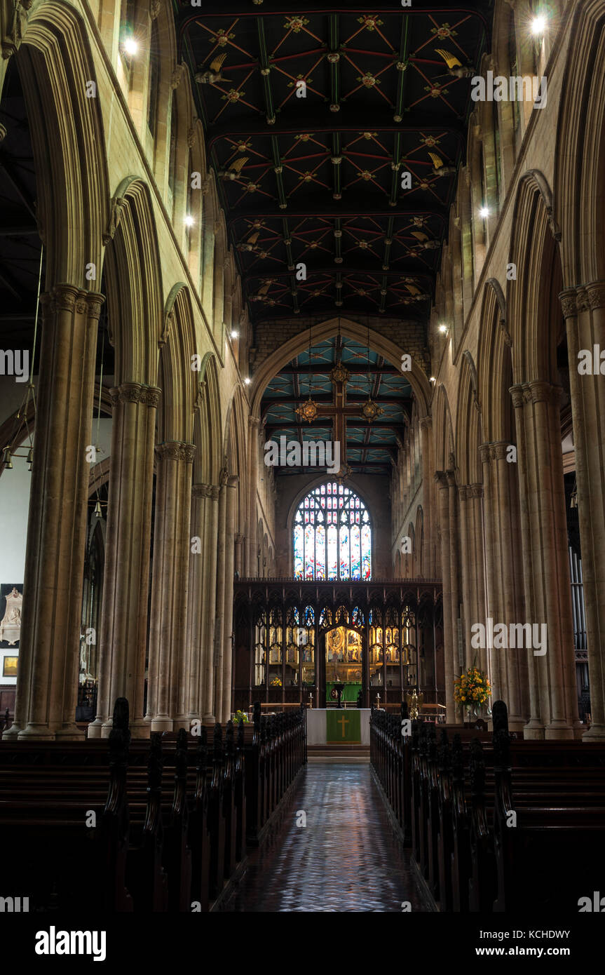 Santa Maria Maddalena la Chiesa, Newark, Nottinghamshire, England, Regno Unito Foto Stock