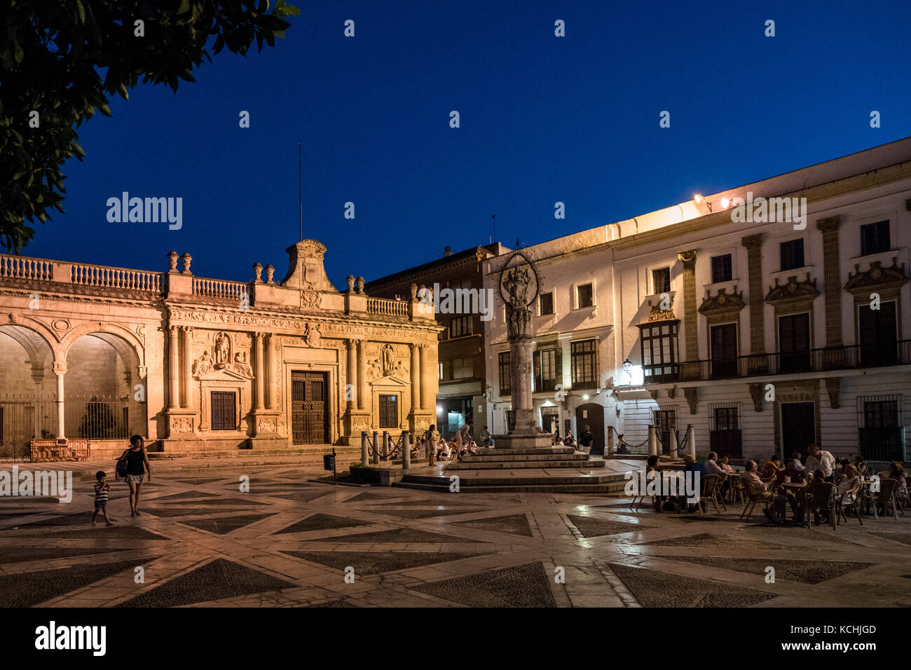 Plaza de la Asunción in Jerez de la Frontera, Andalusia, Spagna Foto Stock