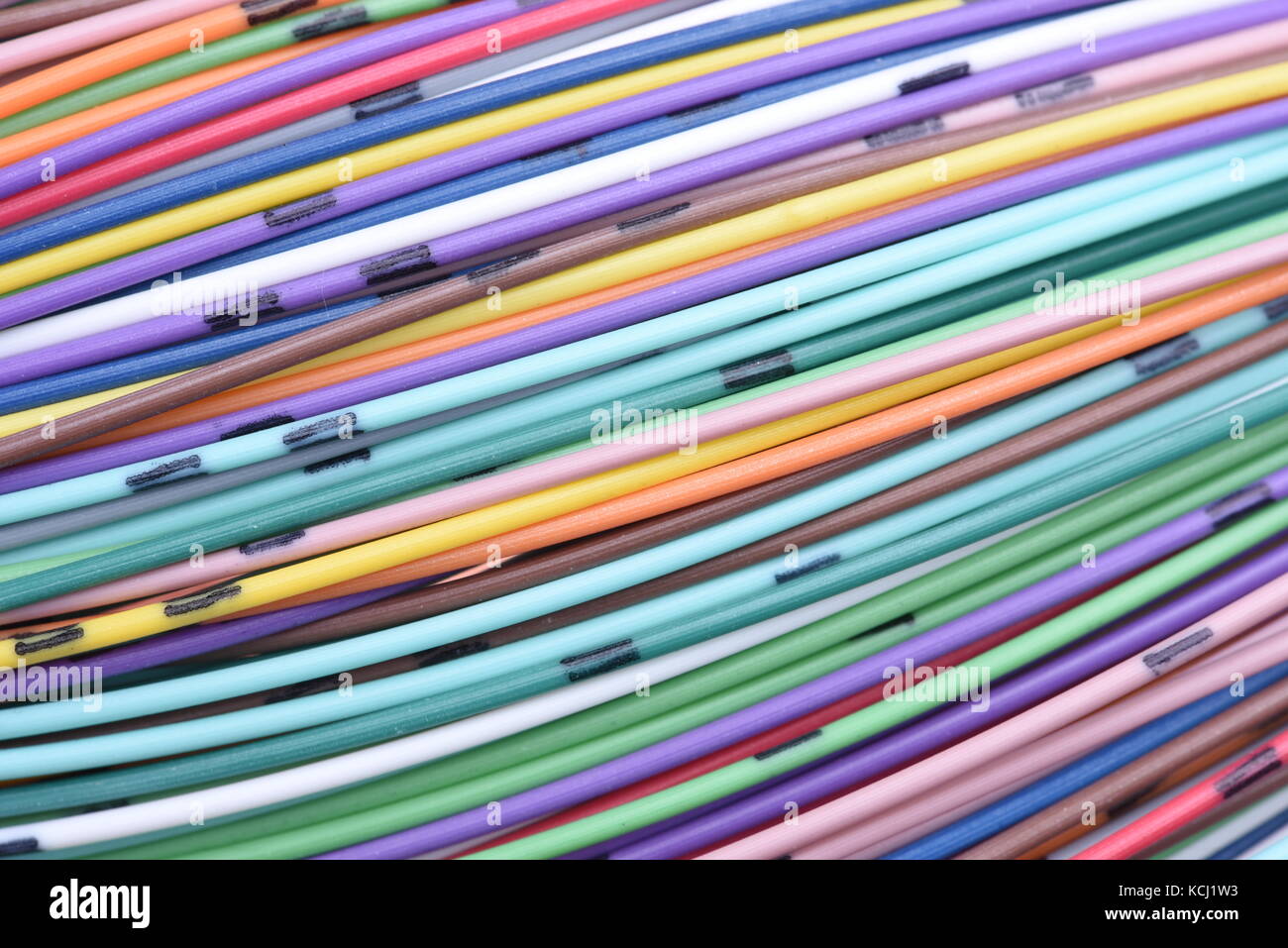 Colorati del cavo elettrico e del filo Foto Stock