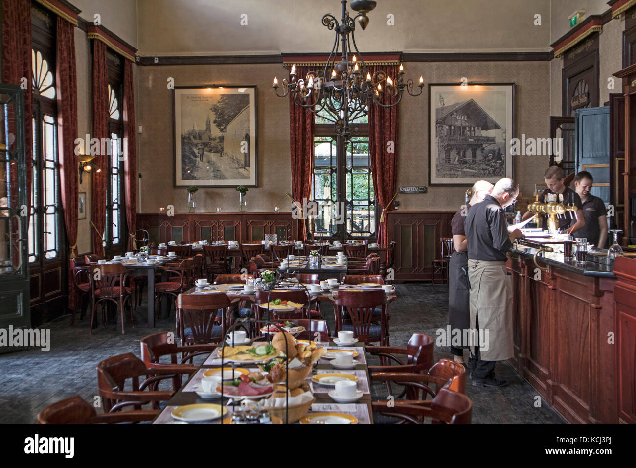Il ristorante presso le grotte a Maastricht, Olanda Foto Stock