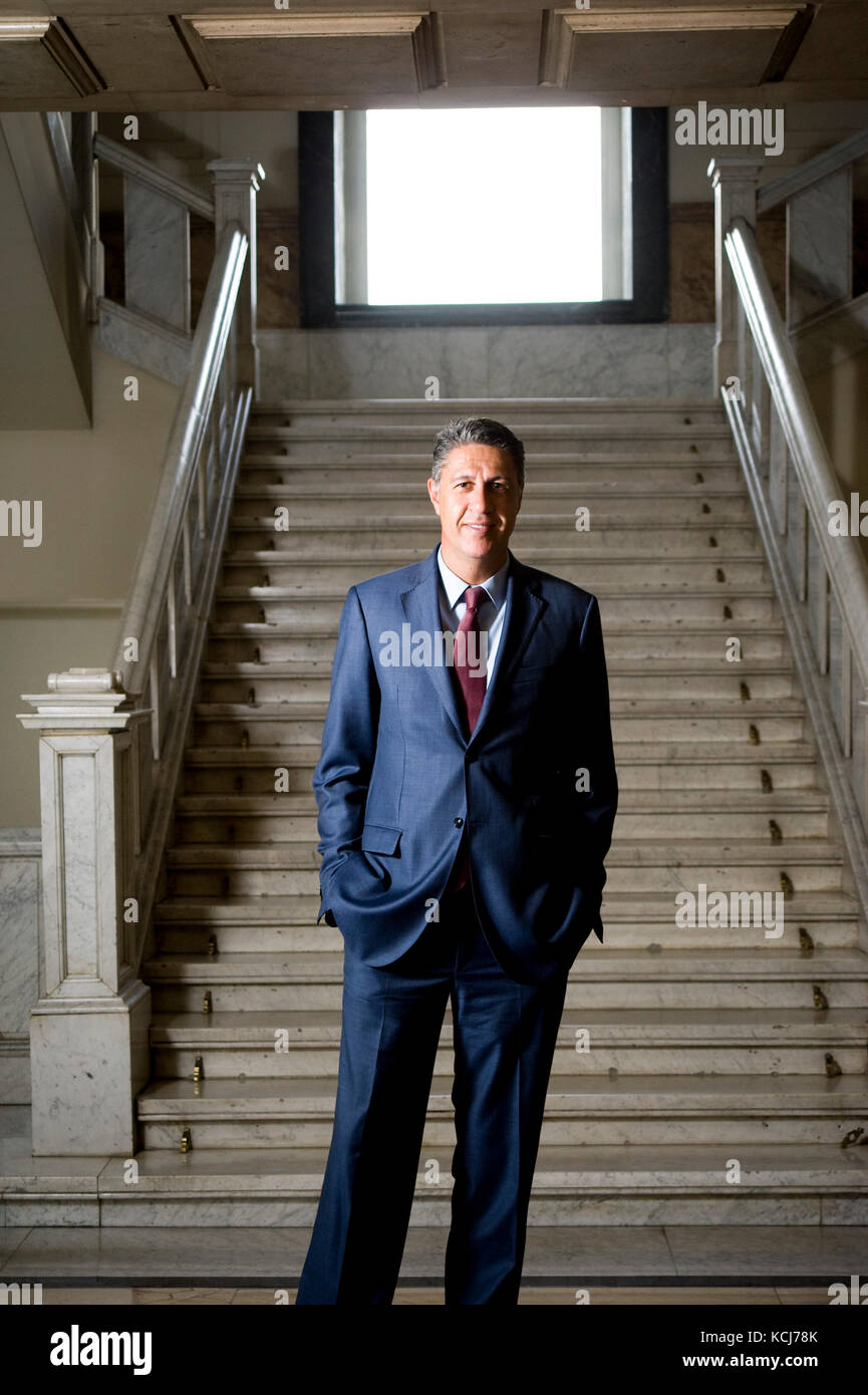 Xavier garcia albiol è un politico spagnolo, membro del partito popolare di pp e membro del Parlamento di Catalogna. Egli era sindaco di Badalona. Foto Stock