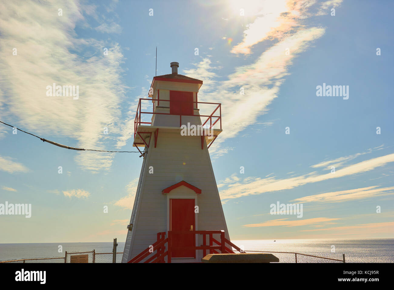 Fort Amherst Lighthouse, St John, Terranova, Canada. Primo faro in Terranova fu costruito a Fort Amherst nel 1810. La corrente nel 1951 Foto Stock