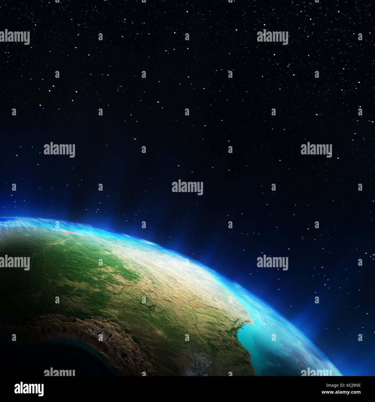 Sud America 3d rendering planet Foto Stock