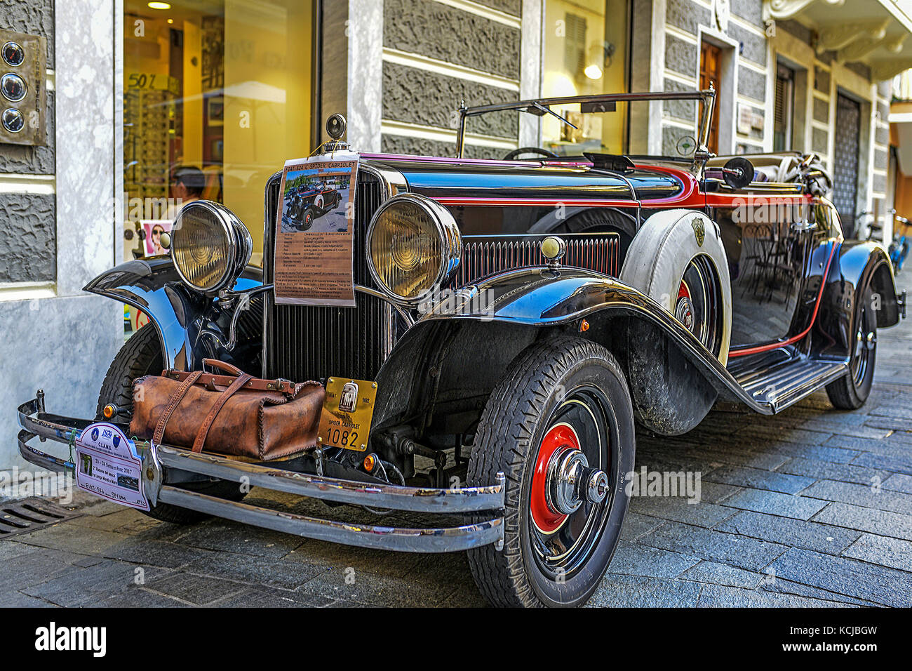 Italia liguria varazze incontro auto d'epoca di Varazze - fiat 524 c spider cabriolet 1932 Foto Stock