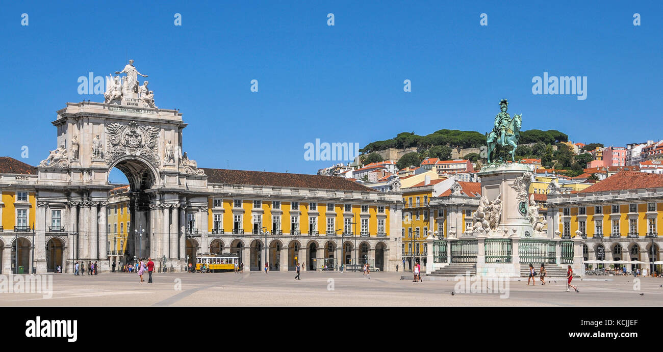 Praça do Comércio, Lisbona, Portogallo Foto Stock