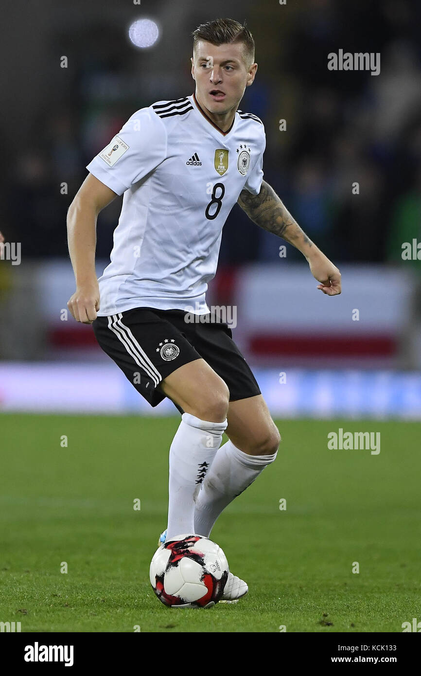 Toni Kroos (Germania). GES/ Fussball/ WM Qualifikation: Nordirland - Germania, 05.10.2017 calcio/calcio: Qualificazione WC: Irlanda del Nord vs Germania, Belfast, 5 ottobre 2017 |utilizzo in tutto il mondo Foto Stock