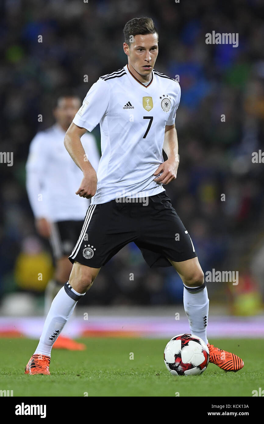 Julian Draxler (Germania). GES/ Fussball/ WM Qualifikation: Nordirland - Germania, 05.10.2017 calcio/calcio: Qualificazione WC: Irlanda del Nord vs Germania, Belfast, 5 ottobre 2017 |utilizzo in tutto il mondo Foto Stock