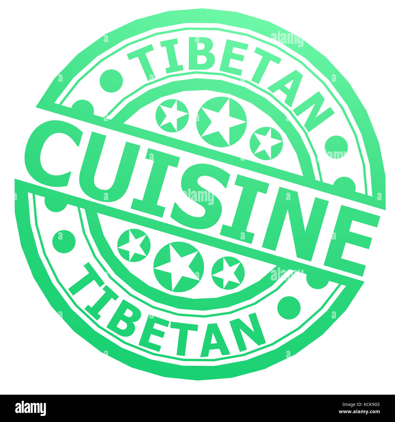 Cucina tibetana timbro con immagine hi-res resa grafica che può essere utilizzata per qualsiasi graphic design. Foto Stock