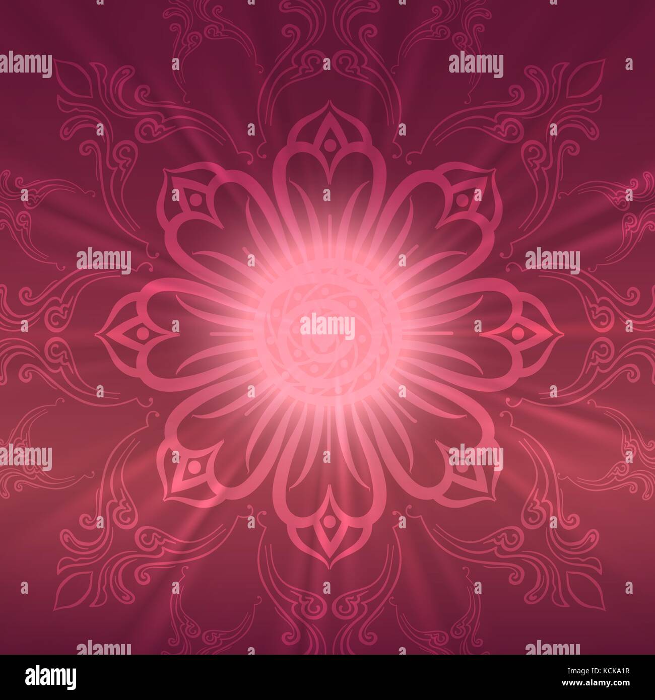 Abstract floral background etnici Illustrazione Vettoriale