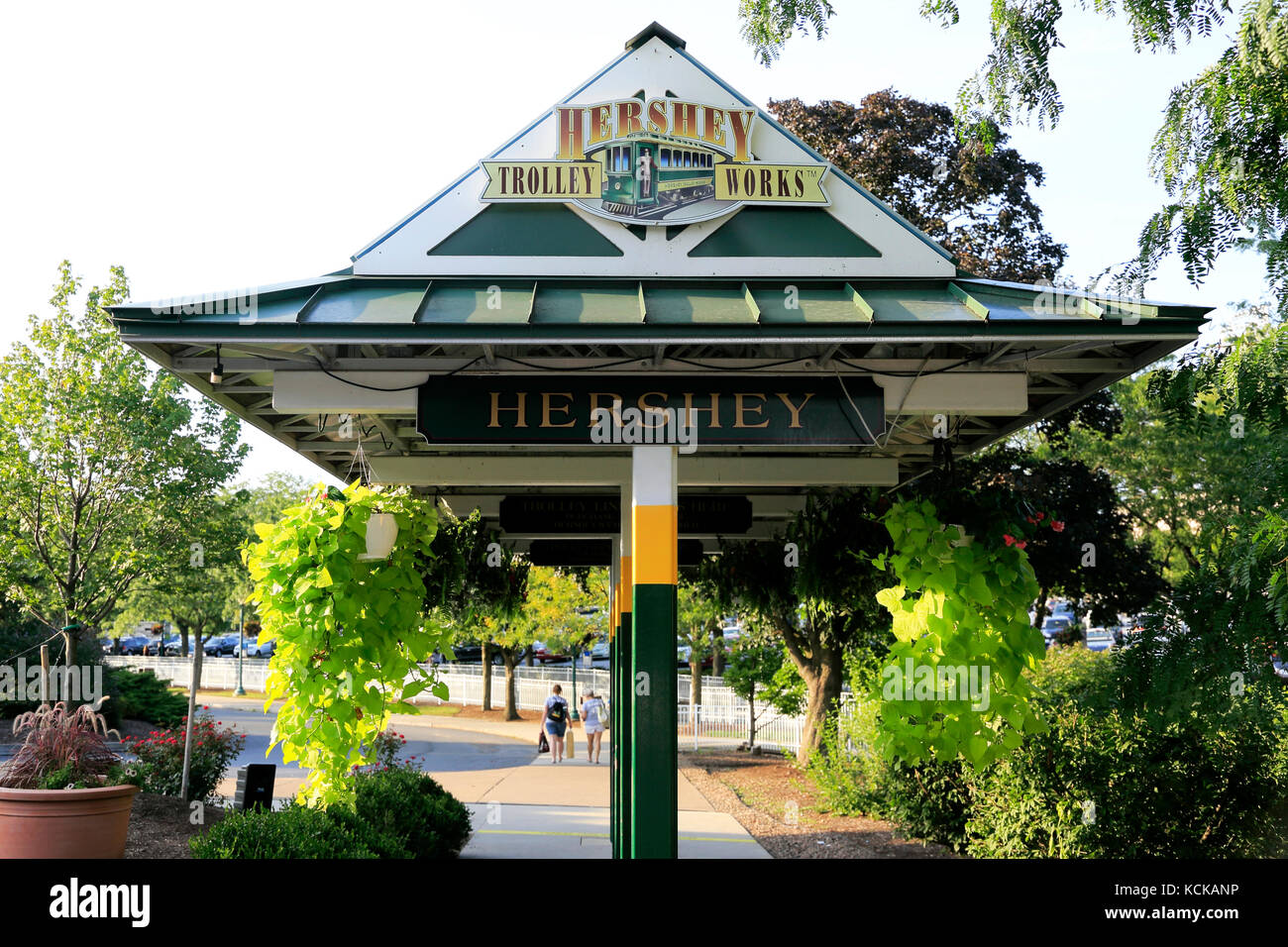 L'Hershey Trolley Works, stazione di Hershey, Pennsylvania, STATI UNITI D'AMERICA Foto Stock