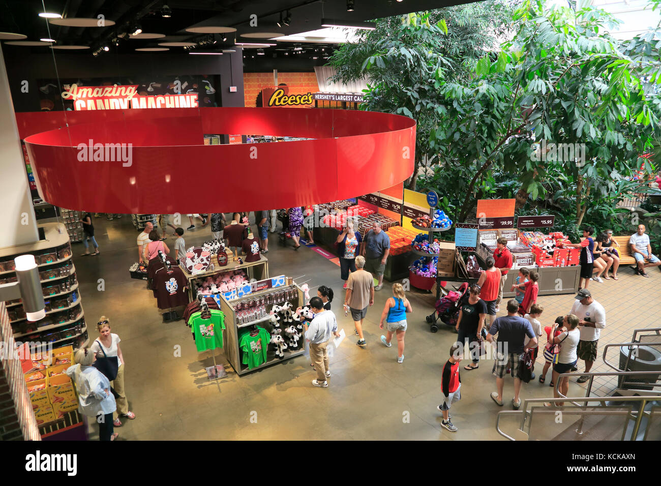 Luogo di mercato della Hershey Chocolate World.Hershey.Derry Township.Pennsylvania.USA Foto Stock