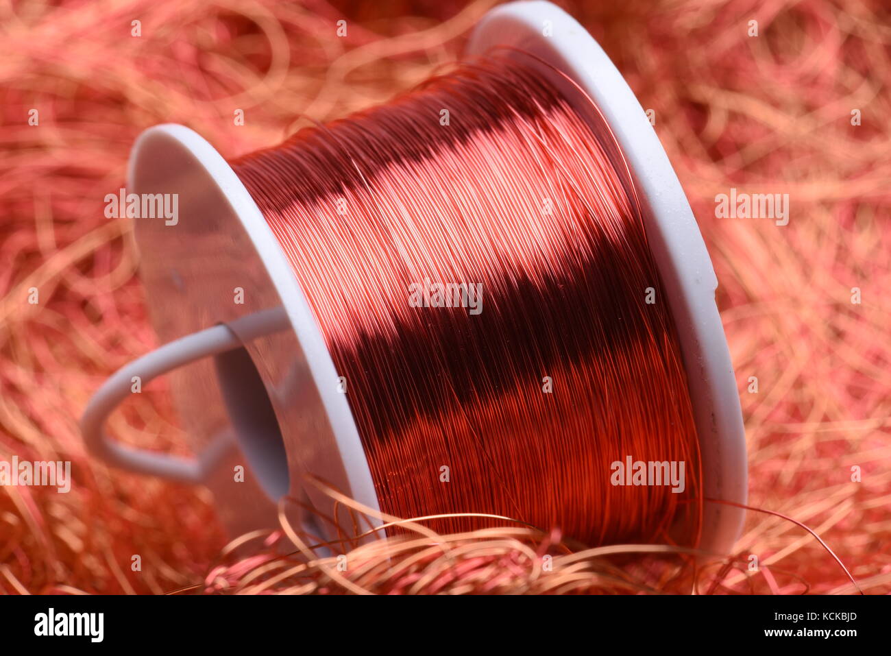 Induttore bobina di rame closeup Foto Stock