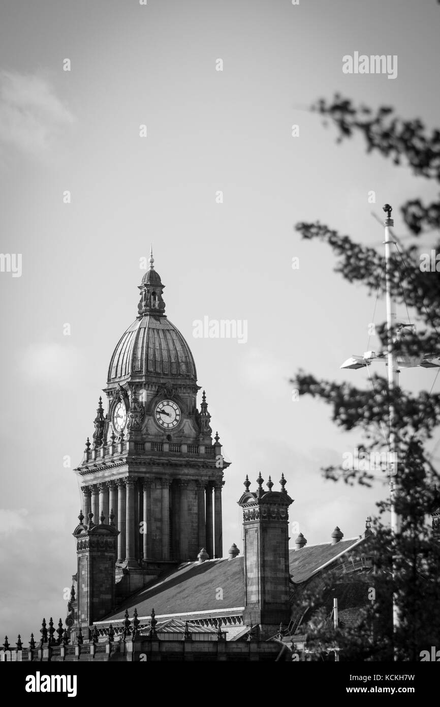 Leeds town hall, West Yorkshire, Inghilterra. Foto Stock