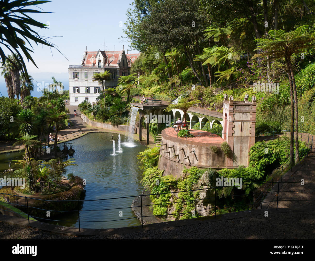 Il Monte Palce e giardini Funcal Madera Foto Stock