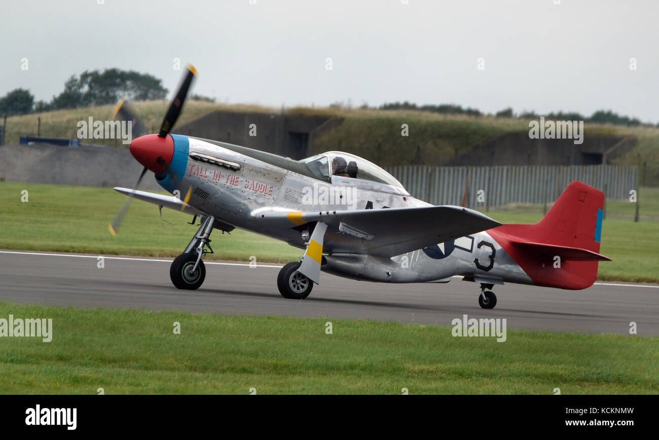 Nord America P-51 D Mustang. Aerei Tuskegee. Il primo squadrone africano americano. Foto Stock