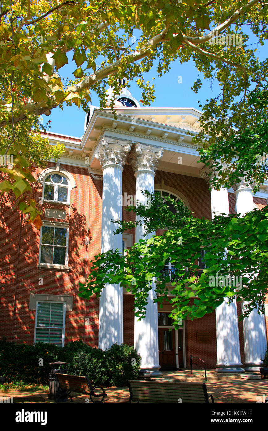 Il tribunale della contea di Rutherford al centro della piazza pubblica di Murfreesboro, Tennessee, Stati Uniti Foto Stock