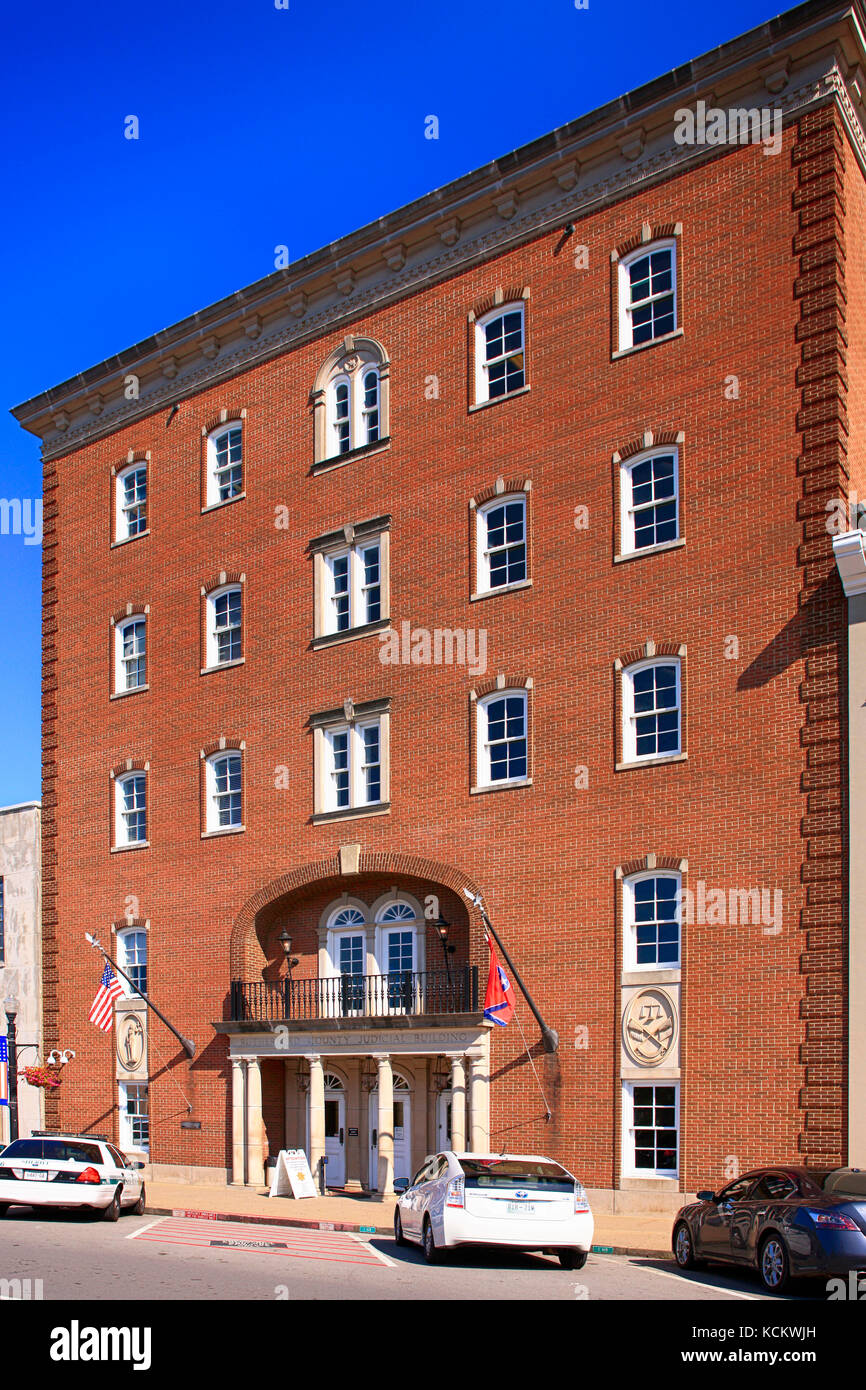 Il moderno edificio courthouse sulla pubblica piazza in murfreesboro tn, Stati Uniti d'America Foto Stock