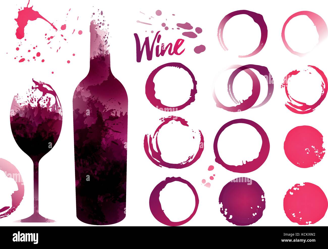 Le macchie di vino fissato per i tuoi progetti. texture di colore ... Macchie di vino
