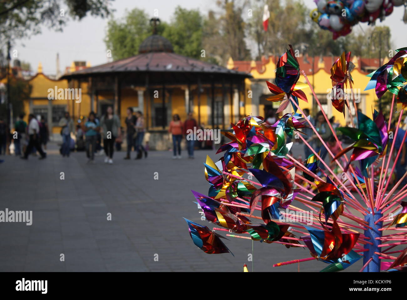 Coyoacán, Messico. Il centro storico di Coyoacan, un neiborhood tradizionale e storico nel sud di Città del Messico Foto Stock