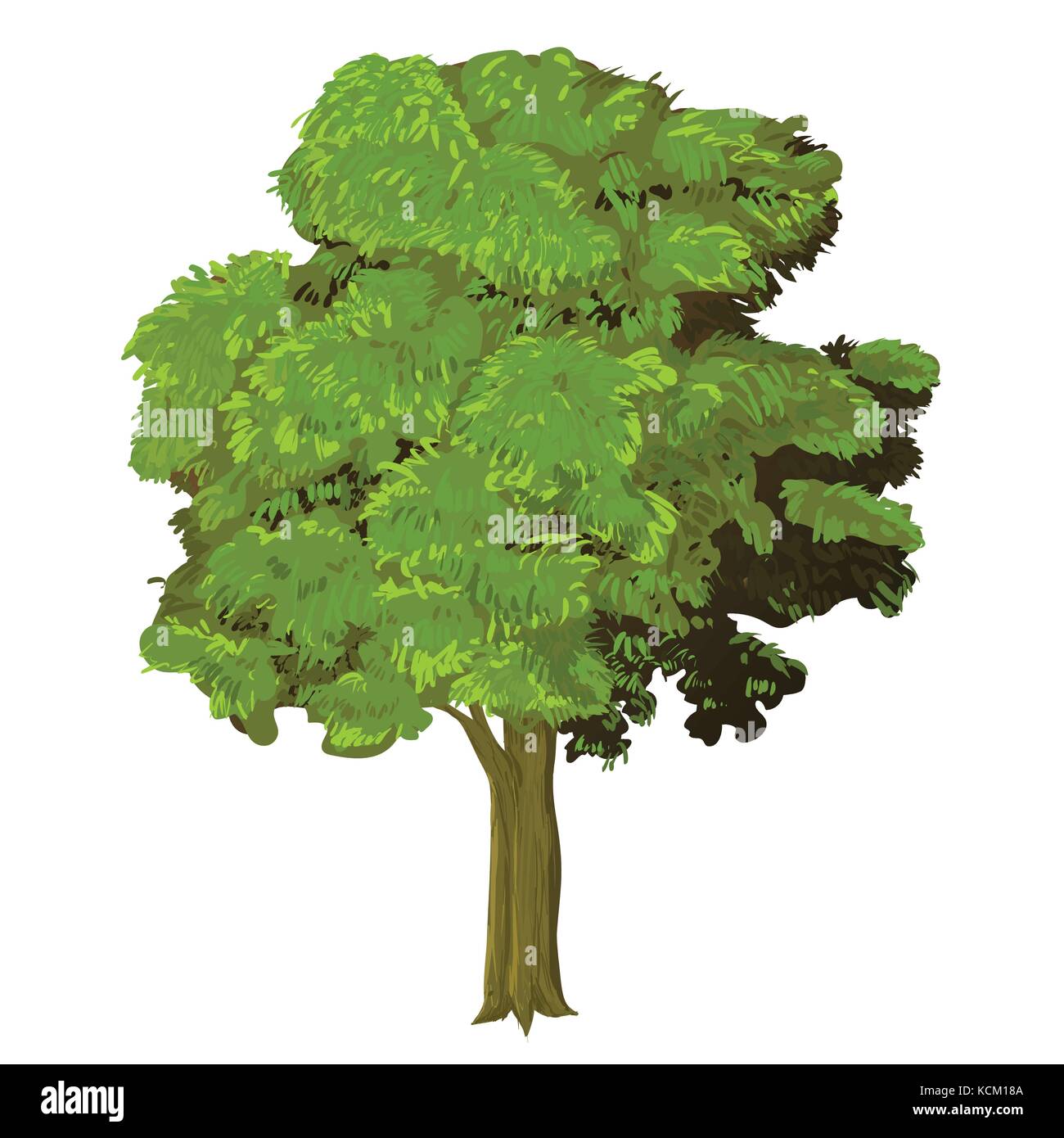 Illustrazione di green tree naturali vegetali a foglia verde albero. natura ambiente alberi verde primavera organico giardino foresta abstract wood park-vector illus Illustrazione Vettoriale