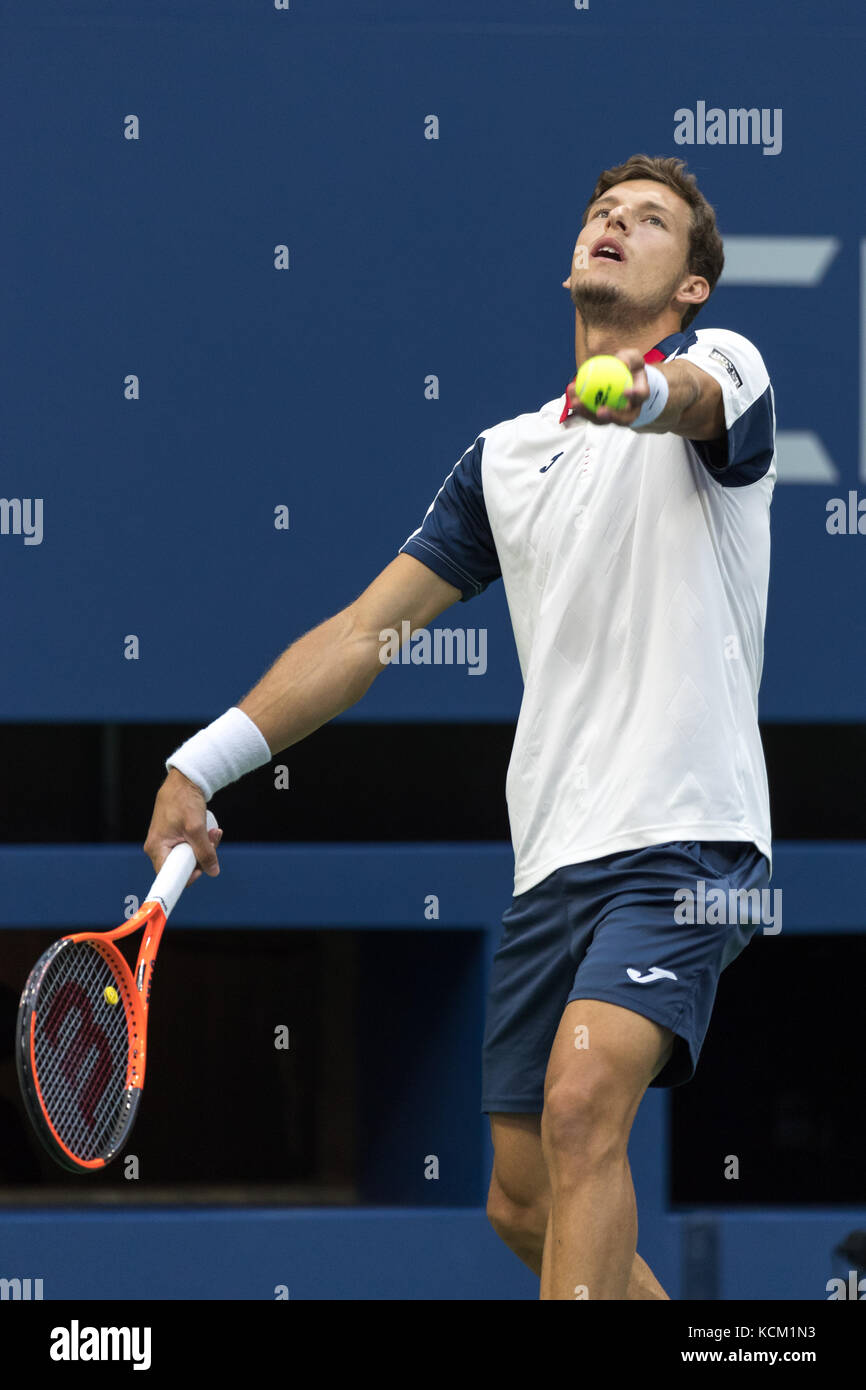 Pablo carreno busta (esp) concorrenti negli uomini della semifinali al 2017 US Open Tennis Championships. Foto Stock