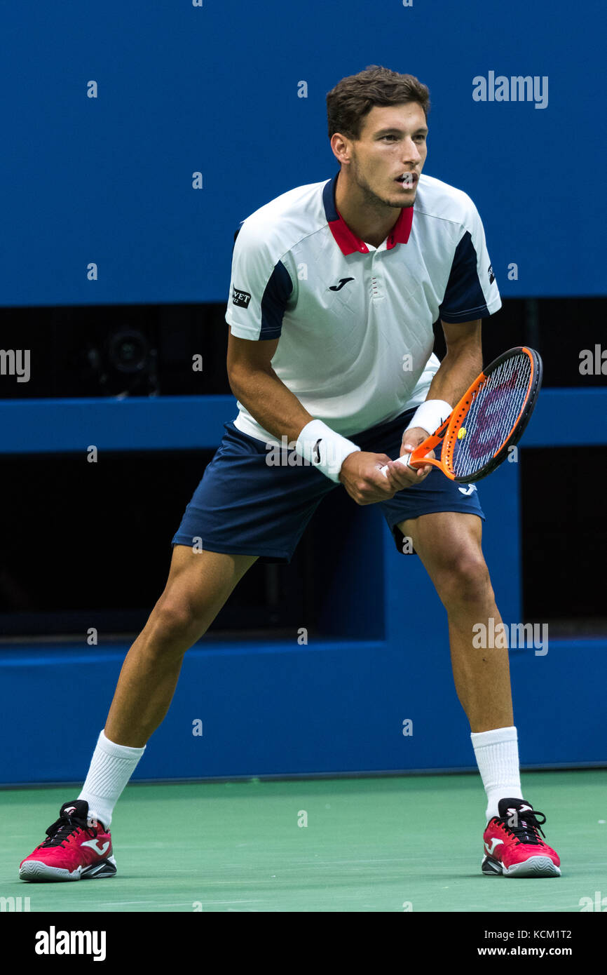 Pablo carreno busta (esp) concorrenti negli uomini della semifinali al 2017 US Open Tennis Championships. Foto Stock