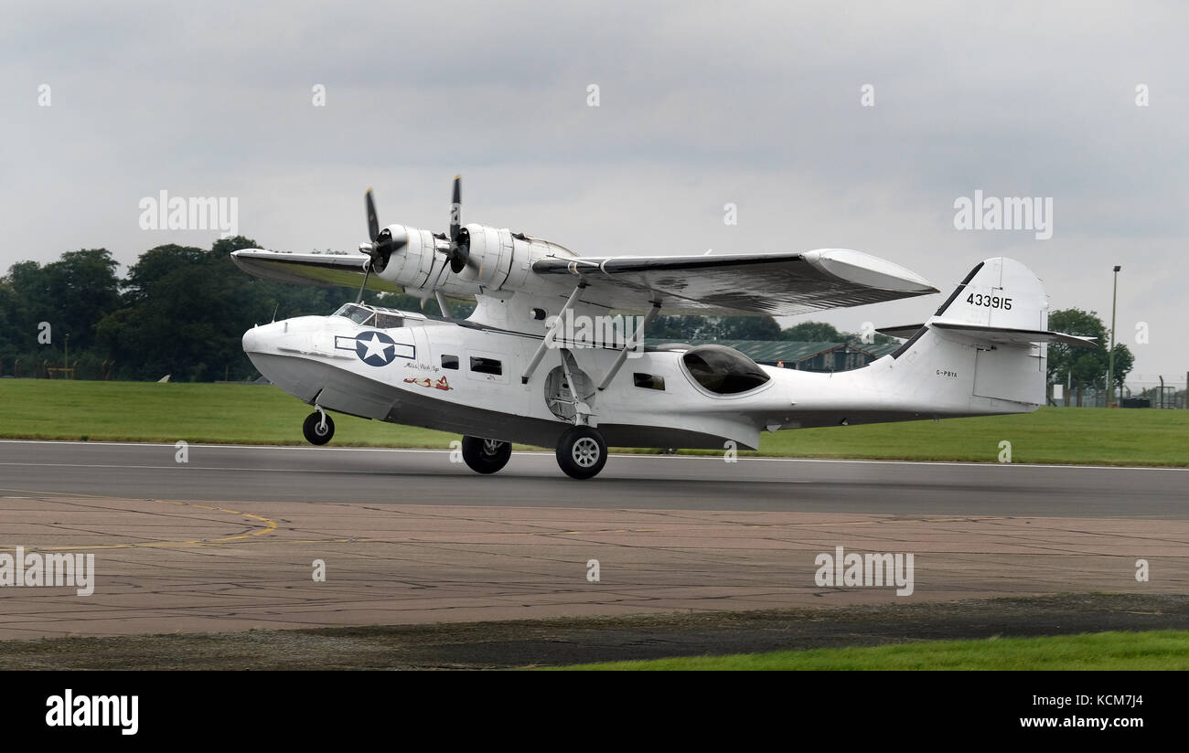 Catalina consolidata PBY barca volante anfibio. Foto Stock