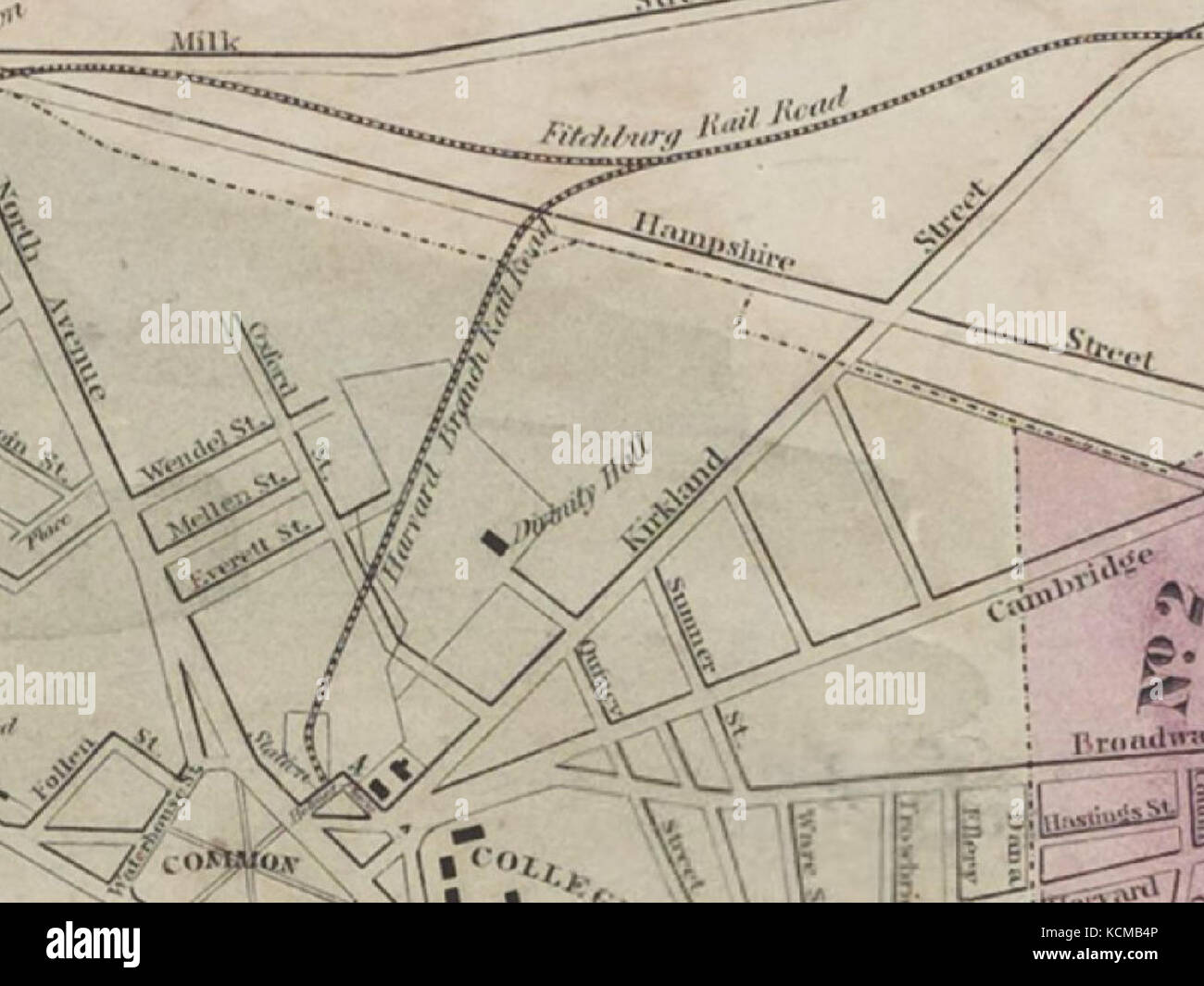 Ramo di Harvard Railroad Foto Stock