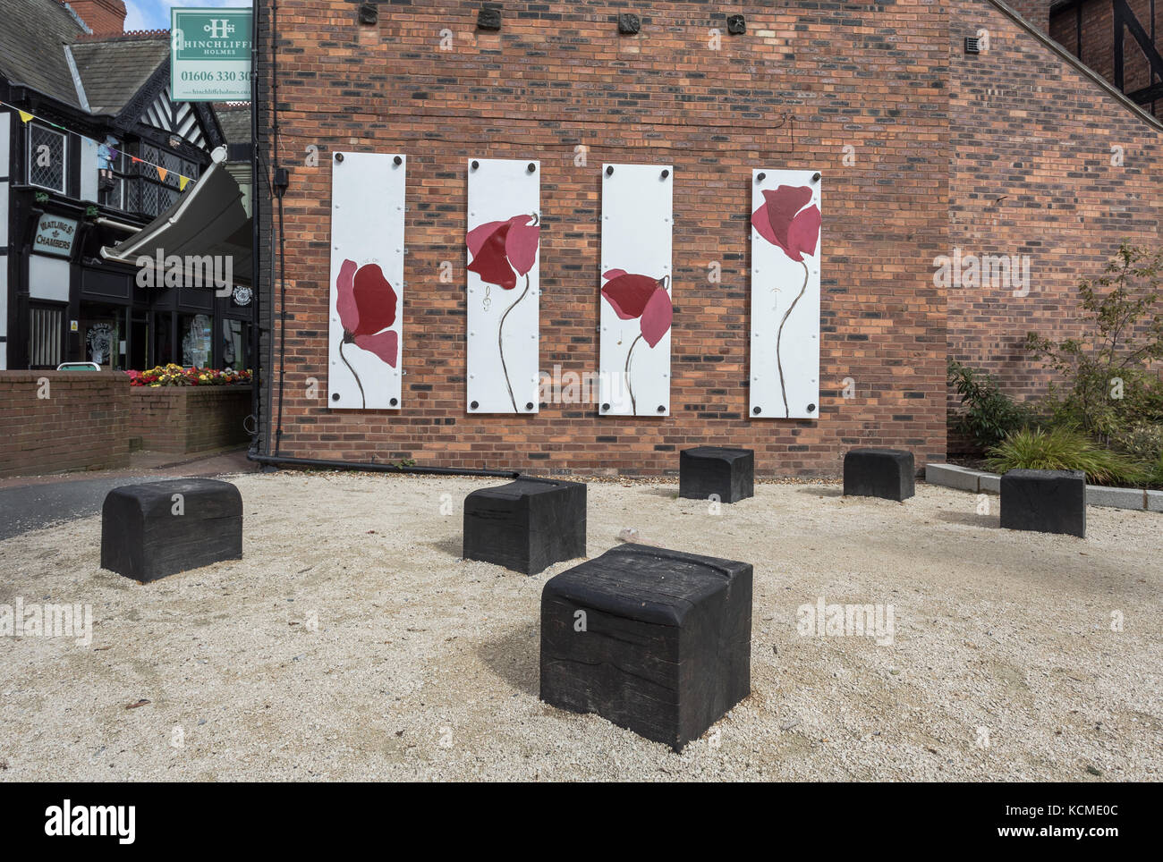 Pocket Park a Northwich, Cheshire, Regno Unito Foto Stock