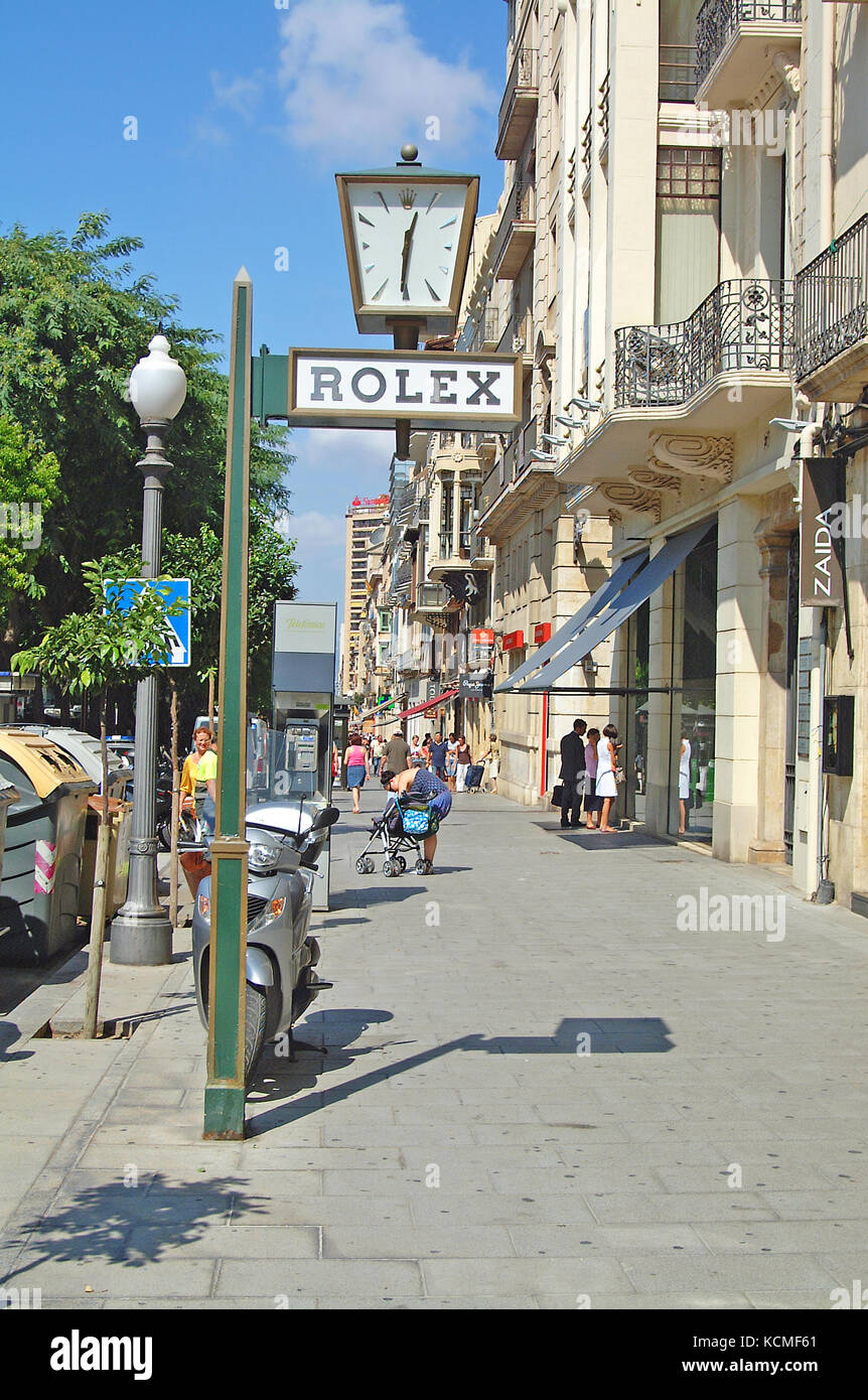 Firma Rolex a Tarragona, Spagna Foto Stock