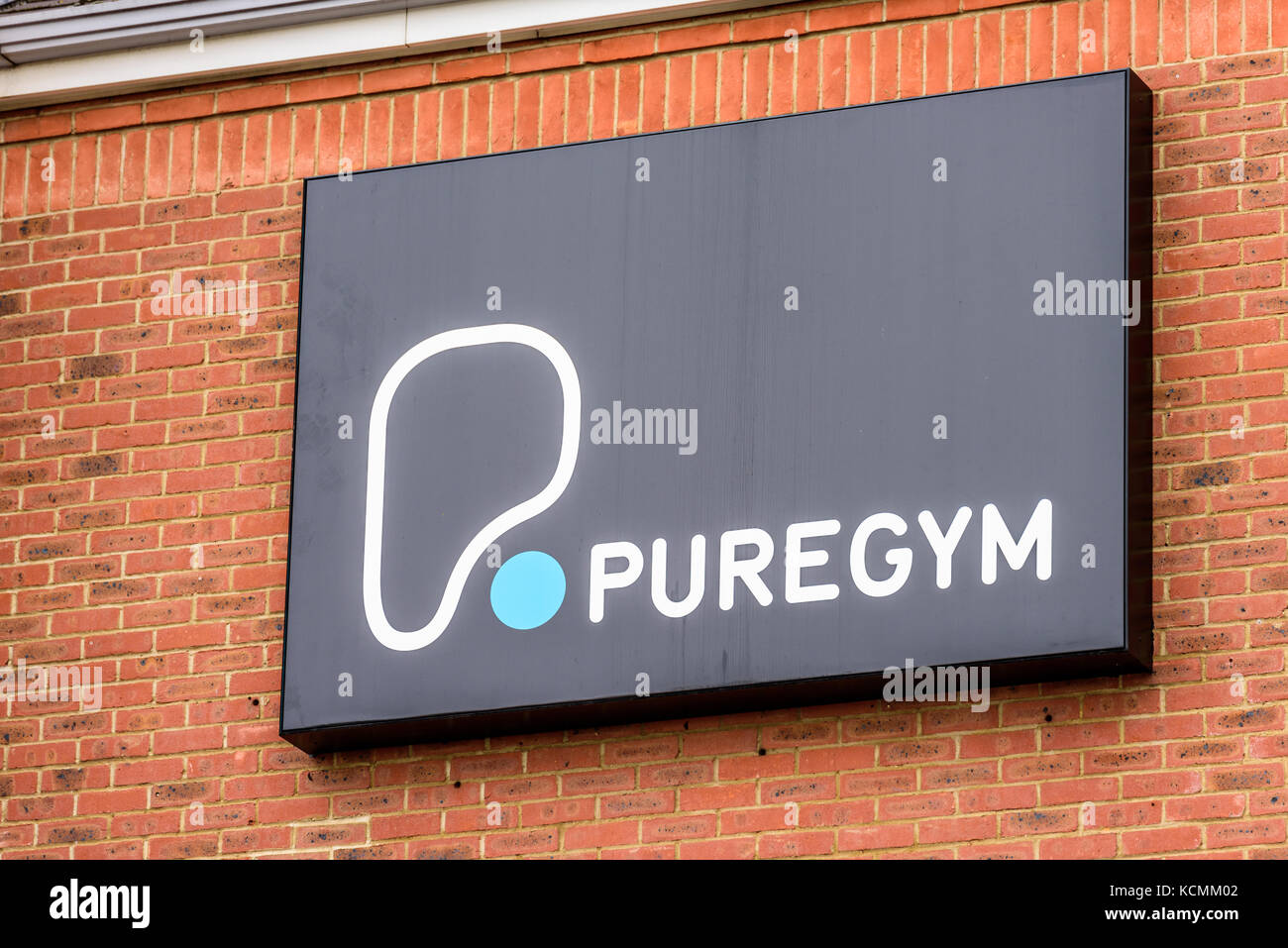 Northampton uk ottobre 5, 2017: logo puregym segno nel centro di Northampton. Foto Stock