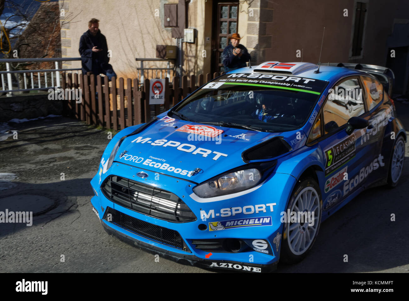 GAP, Francia, 22 Gennaio 2016 : Rally di Monte Carlo si svolge su strade di montagna del sud est della Francia. Rally di Monte Carlo è un ben noto internatio Foto Stock