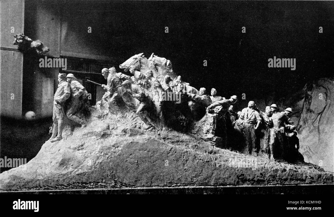 Collier's 1921 Guerra Mondiale modello per le guerre di America da Gutzon Borglum Foto Stock