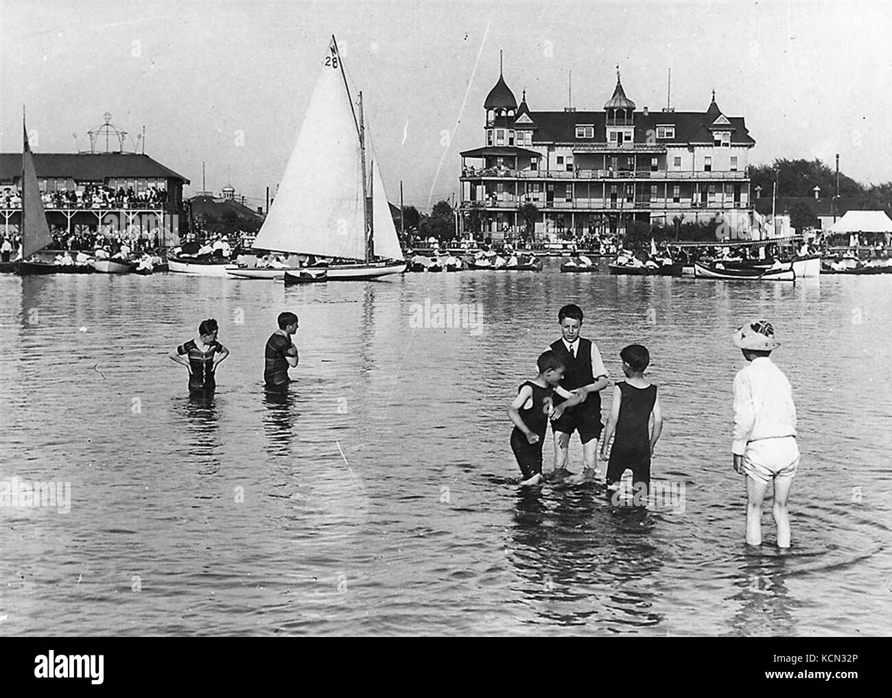 Hanlan Point Hotel e Regata Foto Stock