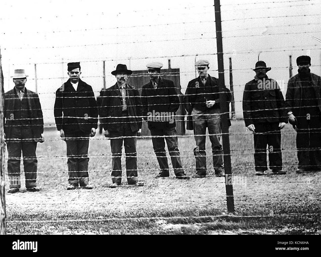 Durante la prima guerra mondiale, i prigionieri di guerra tedeschi furono detenuti a Toronto, Canada. Furono tenuti in campi di internamento, contribuendo al contesto storico del coinvolgimento del Canada nella guerra e del suo trattamento nei confronti dei cittadini nemici. Foto Stock