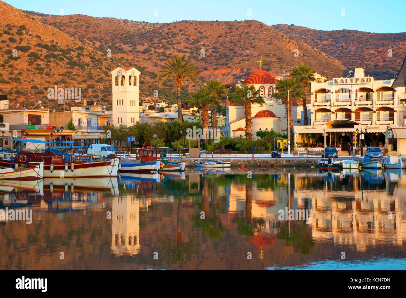Porto Elounda, Elounda, Creta, Isole Greche, Grecia, Europa Foto Stock