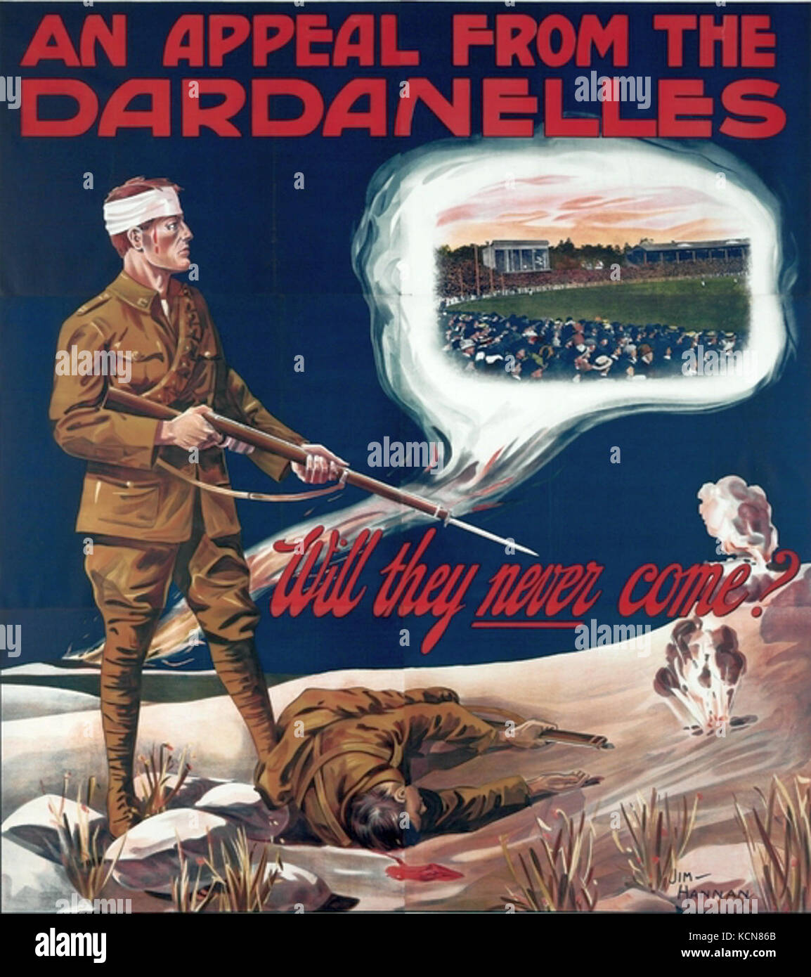 "Un appello dai Dardanelli" si riferisce a un appello storico legato alla campagna di Gallipoli durante la prima guerra mondiale. I Dardanelli, una via d'acqua strategica, furono il luogo di un intenso conflitto militare tra le forze alleate e ottomane. Foto Stock