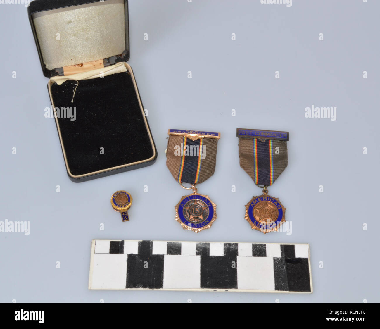 American Legion medaglia e Pin Set di John F. Hardesty Foto Stock