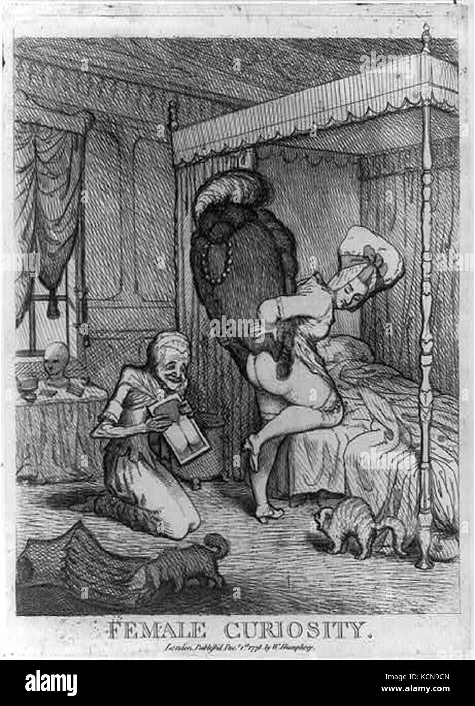 Il concetto di "curiosità femminile" esplora il ruolo storicamente significativo svolto dalle donne nella ricerca della conoscenza, della curiosità intellettuale e dell'esplorazione di nuove idee. Si riferisce all'evoluzione della comprensione culturale dell'impegno intellettuale delle donne nel tempo. Foto Stock